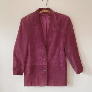 Vintage Plum Suede Blazer